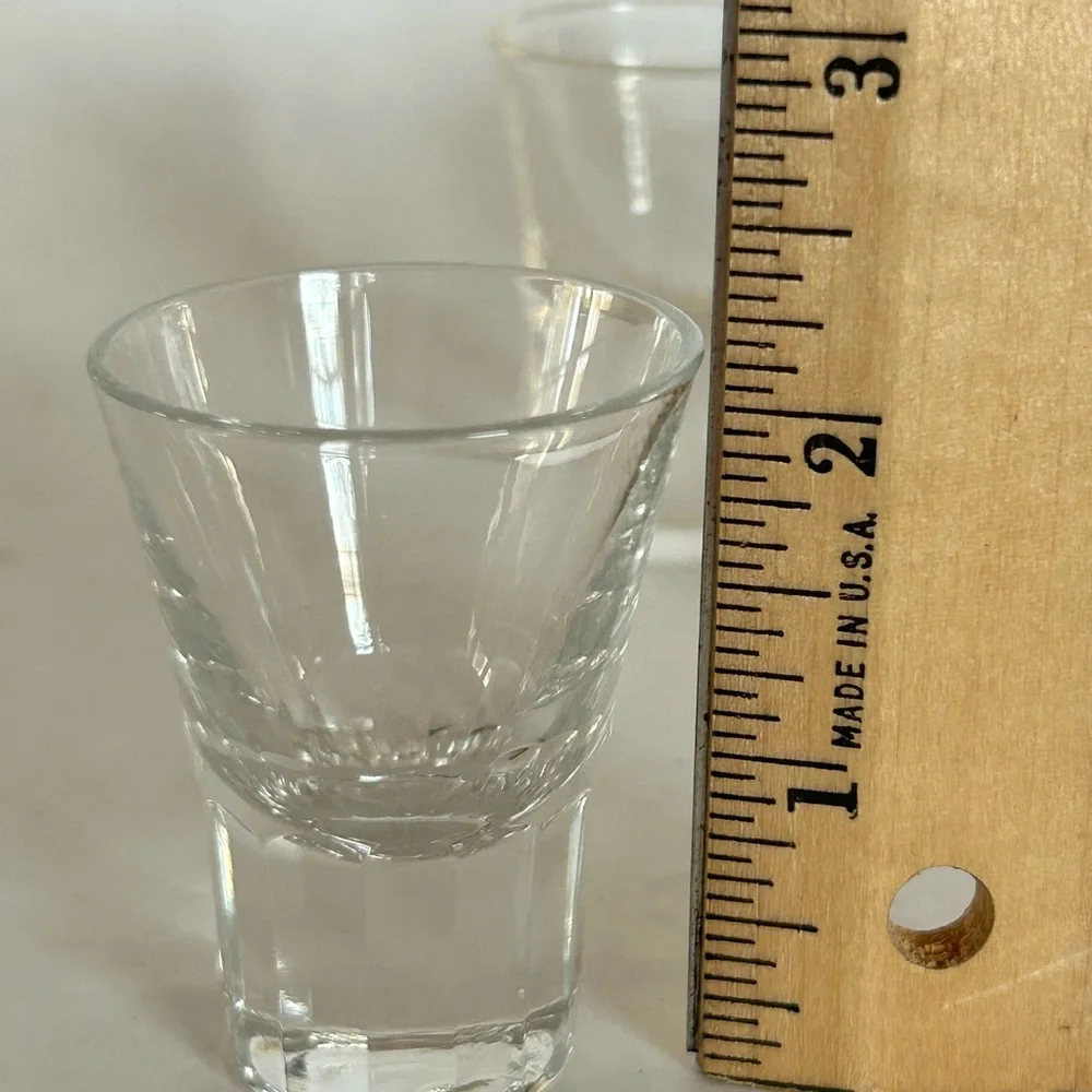 Lot Of 8 Vintage Anchor Hocking Shot Glasses Thick Bottom Clear Glass‎ 1 oz